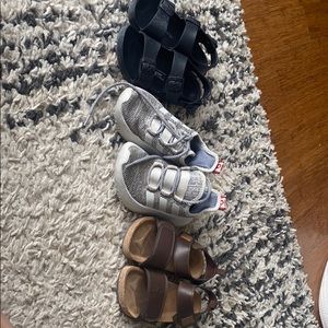 Boys size 11 adidas and slides